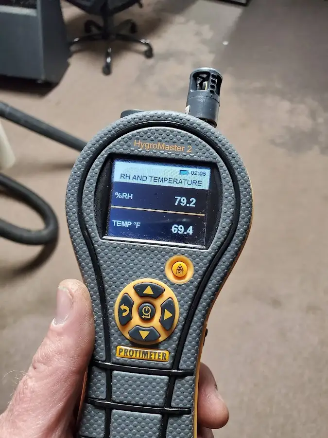 Moisture meter humidity assessment for Fire & Smoke Damage Restoration in New Castle