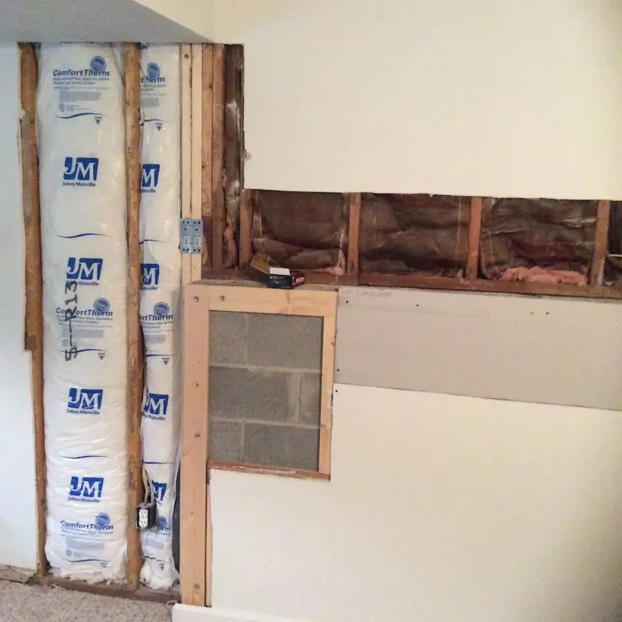 Wall insulation replacement during Structural Drying in New Castle